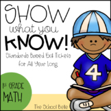 1st Grade Math Exit Tickets (CCSS aligned, self-assessment)
