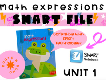 Preview of 1st Grade Math Expression Workbook Smart File (Unit 1)