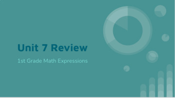 Preview of 1st Grade Math Expressions Unit 7 Review Game