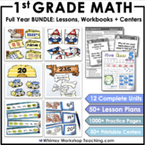 1st Grade Math Full Year MegaBundle - Lessons Worksheets G