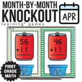 1st Grade Math Games - April Math Games - Spring Knockout Games