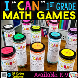 1st Grade Math Games BUNDLE - Math Centers & Math Practice
