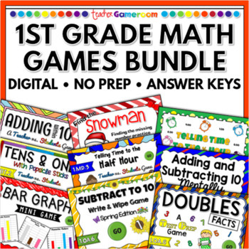 Preview of 1st Grade Math Games Bundle