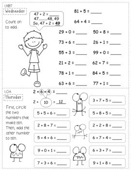 1st grade math homework help