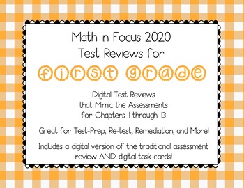Preview of 1st Grade Math In Focus 2020 ALL Chapter Test Reviews (Digital)