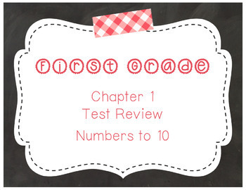 Preview of 1st Grade Math In Focus 2020 Chapter 1 Test Review (Print AND Digital!)
