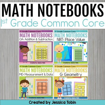 Preview of 1st Grade Math Interactive Notebook Bundle - Common Core 1st Grade Math