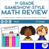 1st Grade Math Jeopardy-Style Review Game PRINT AND DIGITAL