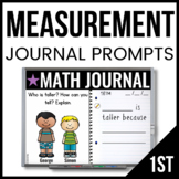 1st Grade Math Journal Prompts - MEASUREMENT - Daily Math 