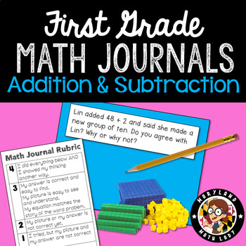 Preview of 1st Grade Math Journals Addition Subtraction