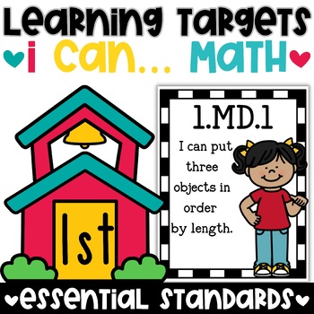 Preview of 1st Grade Math Learning Target | CCSSM Essential Standards