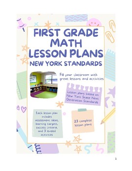 Preview of First Grade Math Lesson Plans - New York Standards