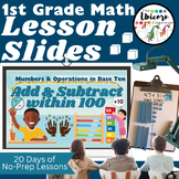 1st Grade Math Lesson Slides for Adding and Subtracting Nu