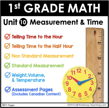 Preview of 1st Grade Math Lessons Workbook for Time Measurement Calendars Unit 10