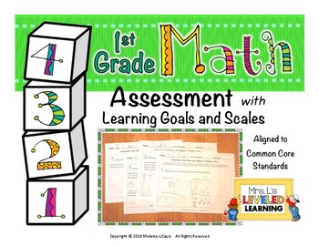 Preview of 1st Grade Math Leveled Assessment for Differentiation Marzano Proficiency Scale