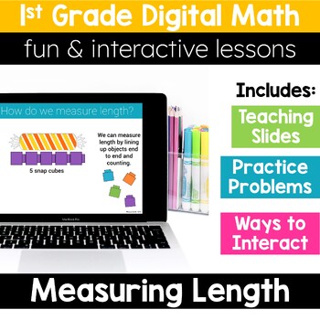 Preview of 1st Grade Math Measuring Length 1.MD.1 1.MD.2 - Digital Math Activities