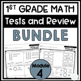 1st Grade Math Module 4 Assessments and Test Review BUNDLE