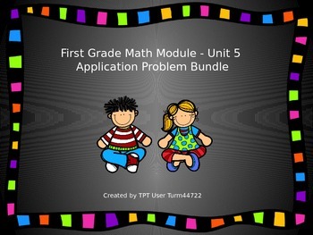 Preview of 1st Grade Math Module Unit 5 Application Problem Bundle