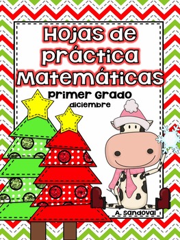 Preview of December 1st Grade Math Practice in Spanish