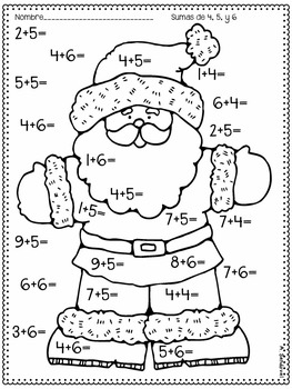 December 1st Grade Math Practice in Spanish by Angelica Sandoval