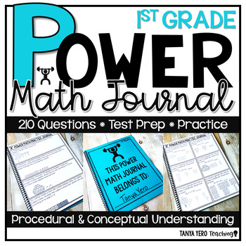 Preview of 1st Grade Math Printables Practice Journal | Spiral Review | Morning Work