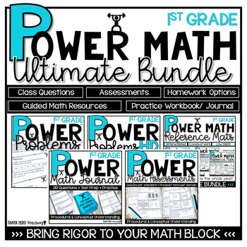 Preview of 1st Grade Math Questions YEARLONG BUNDLE Assessments, Printables, and More!