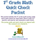 1st Grade Math Quick Check Packet