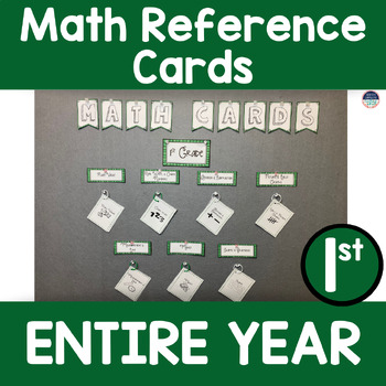 Preview of 1st Grade Math Reference Cards ENTIRE YEAR Concepts in Action
