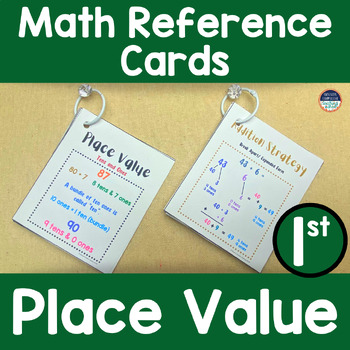 Preview of 1st Grade Math Reference Cards Place Value Ones & Tens Concepts in Action