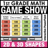 1st Grade Math Review Game Show: 2D & 3D Shapes PowerPoint