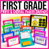 1st Grade Math Review Games & Centers | Digital and Print