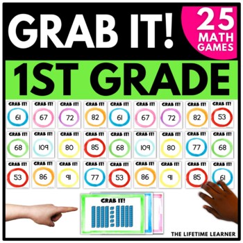 Preview of 1st Grade Math Games Bundle | Grab it First Grade Centers Activities