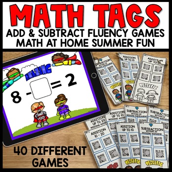 Preview of 1st Grade Math Review Packet | End of Year Summer Math Home Packet