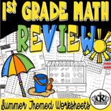 1st Grade Math Review Packet with Summer Theme