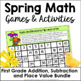 1st Grade Math Review Spring Activities Bundle | Add Subtr