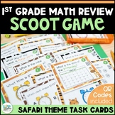 1st Grade Math Review Task Cards - Time Money Calendar Gra