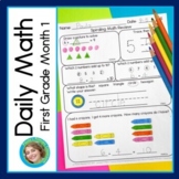 1st Grade Daily Math Spiral Review Warm Up Morning Work Au