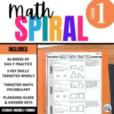 1st Grade Math Spiral Review Activities: Morning Work Work