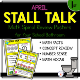 1st Grade Math Spiral Review Posters- April Stall Talk