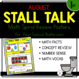 1st Grade Math Spiral Review Posters- August Stall Talk