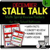 1st Grade Math Spiral Review Posters- December Stall Talk