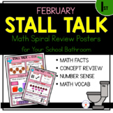 1st Grade Math Spiral Review Posters- February Stall Talk