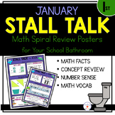 1st Grade Math Spiral Review Posters- January Stall Talk