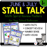 1st Grade Math Spiral Review Posters- June & July Stall Talk