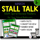 1st Grade Math Spiral Review Posters- March Stall Talk
