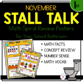 1st Grade Math Spiral Review Posters- November Stall Talk