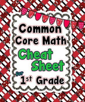 Preview of 1st Grade Common Core Math Cheat Sheet