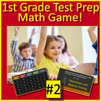 Preview of 1st Grade NWEA Map Math GAME #2 Test Prep Spiral Review RIT 161 - 180
