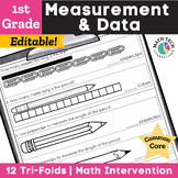 1st Grade Measuring Length, Telling Time, Organizing Data 