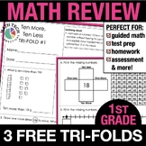 1st Grade Math Review FREE Trifolds, Math Brochures, Math 